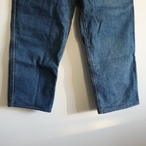 Work King Men's 36Wx30L Blue Denim Thermal Fleece Lined Straight Leg Jeans - Picture 8 of 10